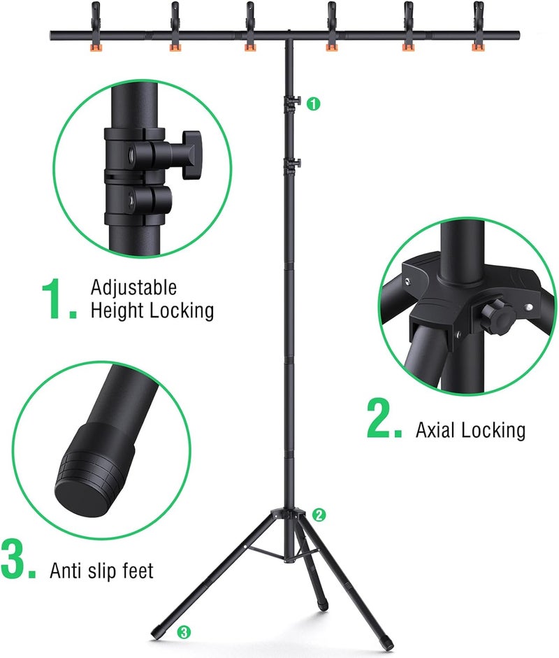 Forlogic Green Screen Backdrop Kit with Stand, 8x5.3ft Portable GreenScreen Background Stand for Streaming Video and Photography Shoots - Image 5
